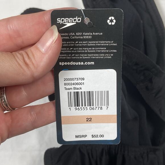 Speedo Swimsuit Girls Size 22 ProLT One Piece Team Black Competition NEW - Picture 3 of 6